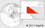 Blank Location Map of Yukon, highlighted country