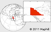Blank Location Map of Yukon