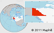 Gray Location Map of Yukon, highlighted country