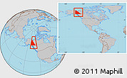 Gray Location Map of Yukon, highlighted parent region, within the entire country