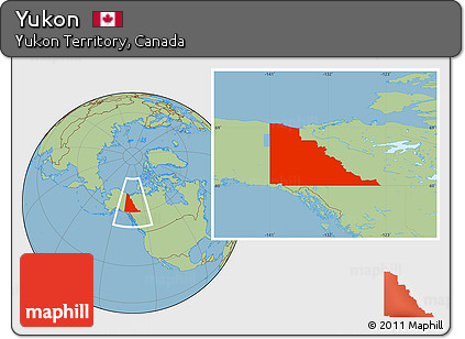 Savanna Style Location Map of Yukon