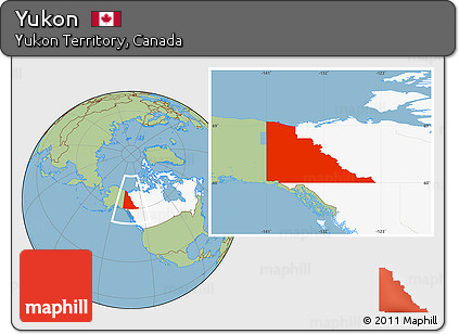 Savanna Style Location Map of Yukon, highlighted country, highlighted parent region