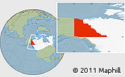 Savanna Style Location Map of Yukon, highlighted country, highlighted parent region, hill shading