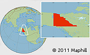 Savanna Style Location Map of Yukon