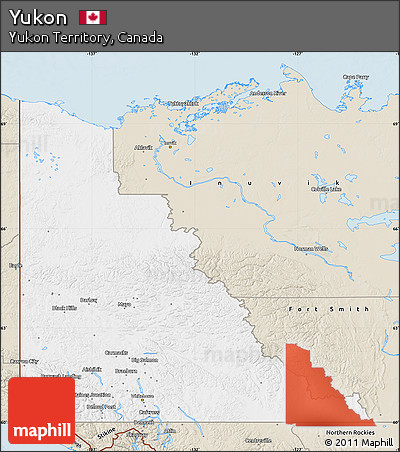 Classic Style Map of Yukon
