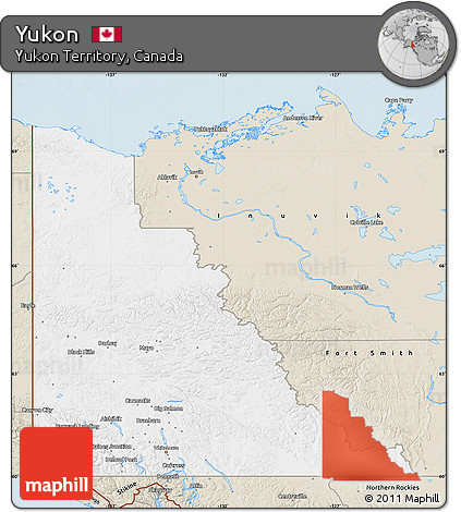 Classic Style Map of Yukon