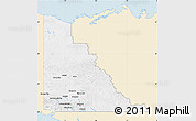 Classic Style Map of Yukon, single color outside