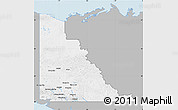 Gray Map of Yukon, single color outside