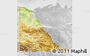 Physical Map of Yukon, lighten, desaturated