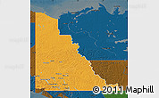 Political Map of Yukon, darken