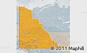 Political Map of Yukon, lighten, semi-desaturated