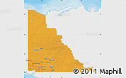 Political Map of Yukon, single color outside