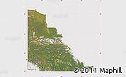 Satellite Map of Yukon, cropped outside