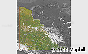 Satellite Map of Yukon, desaturated