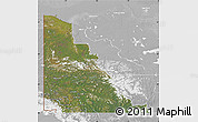 Satellite Map of Yukon, lighten, desaturated