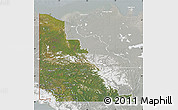 Satellite Map of Yukon, lighten, semi-desaturated