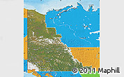 Satellite Map of Yukon, political outside