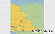 Savanna Style Map of Yukon, single color outside