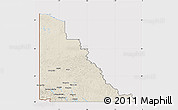 Shaded Relief Map of Yukon, cropped outside
