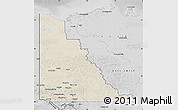 Shaded Relief Map of Yukon, desaturated