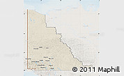 Shaded Relief Map of Yukon, lighten