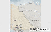 Shaded Relief Map of Yukon, semi-desaturated