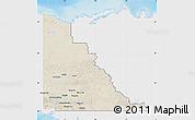 Shaded Relief Map of Yukon, single color outside