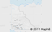 Silver Style Map of Yukon, single color outside