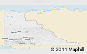 Classic Style Panoramic Map of Yukon, single color outside