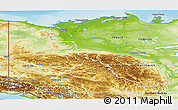 Physical Panoramic Map of Yukon