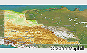 Physical Panoramic Map of Yukon, satellite outside