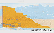 Political Panoramic Map of Yukon, lighten