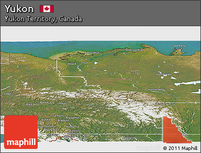Satellite Panoramic Map of Yukon