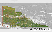 Satellite Panoramic Map of Yukon, lighten, desaturated