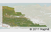Satellite Panoramic Map of Yukon, lighten
