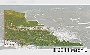 Satellite Panoramic Map of Yukon, lighten, semi-desaturated