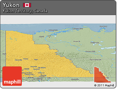 Savanna Style Panoramic Map of Yukon