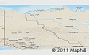 Shaded Relief Panoramic Map of Yukon