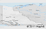 Silver Style Panoramic Map of Yukon