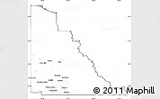 Blank Simple Map of Yukon, cropped outside