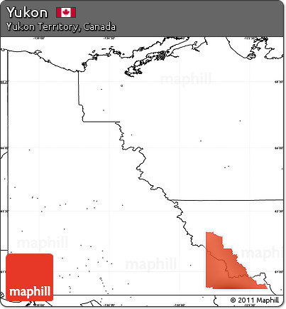 Blank Simple Map of Yukon, no labels