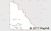 Classic Style Simple Map of Yukon, cropped outside