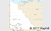 Classic Style Simple Map of Yukon