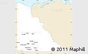 Classic Style Simple Map of Yukon, single color outside