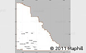 Gray Simple Map of Yukon, cropped outside