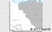 Gray Simple Map of Yukon