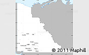 Gray Simple Map of Yukon, single color outside