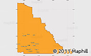 Political Simple Map of Yukon, cropped outside