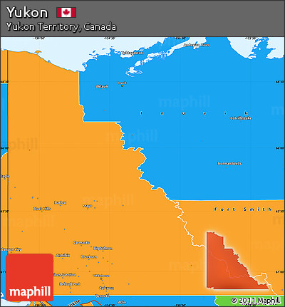 Political Simple Map of Yukon
