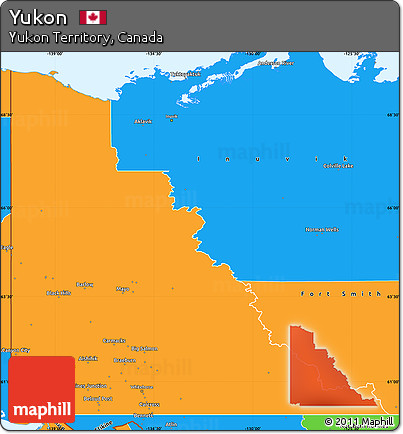 Political Simple Map of Yukon